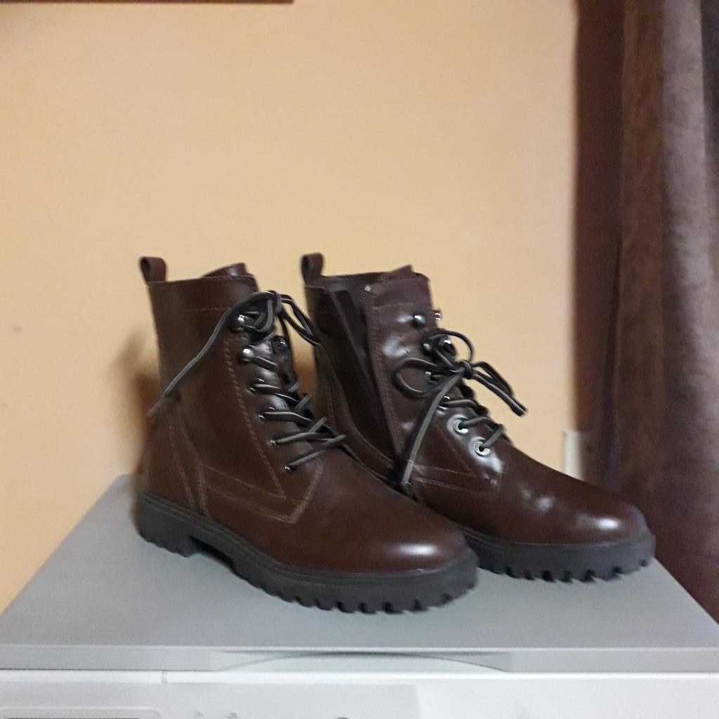 enkellaarzen 38, Bruin, Verzenden, Lage of Enkellaarzen, Nieuw