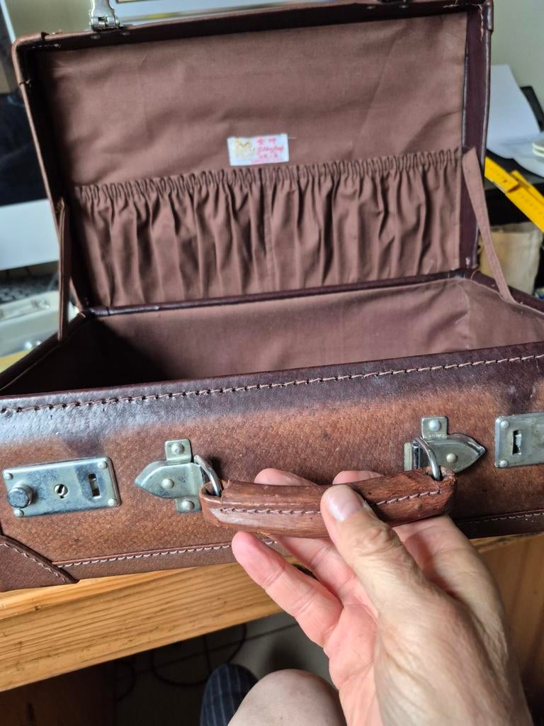 Aktentas, Handtassen en Accessoires, Koffers, Ophalen of Verzenden, Leer