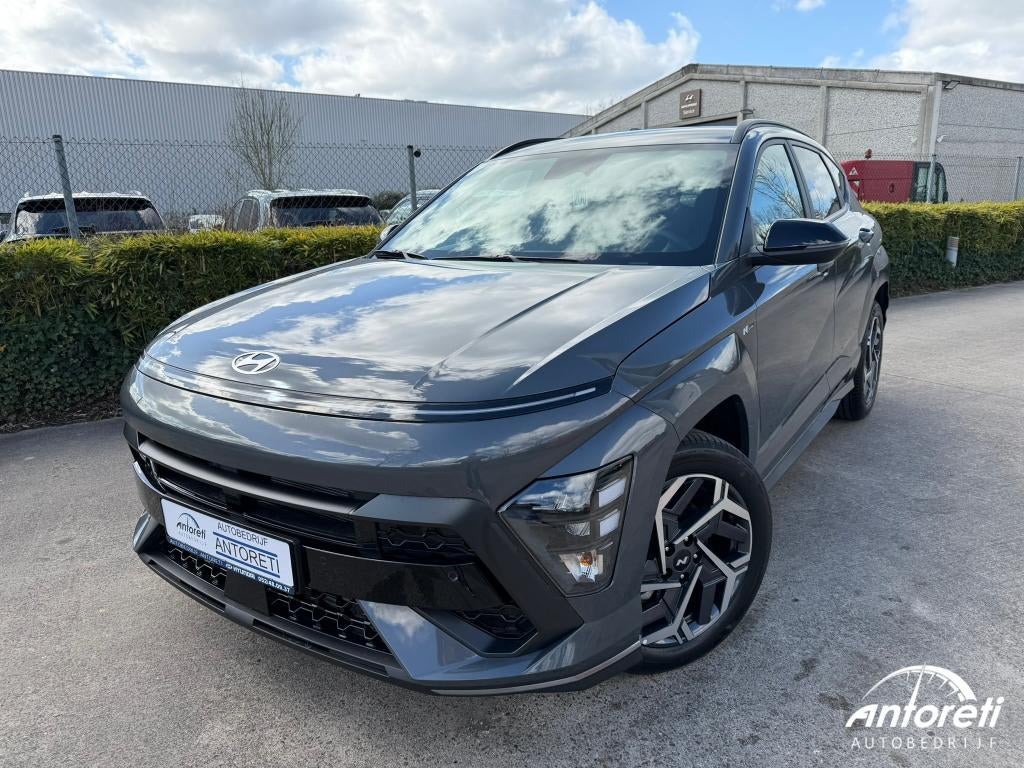 Hyundai KONA 1.6 T-GDI FEEL N Line, 4 cilinders, Leder en Stof, 5 zetels, Hyundai i-Best