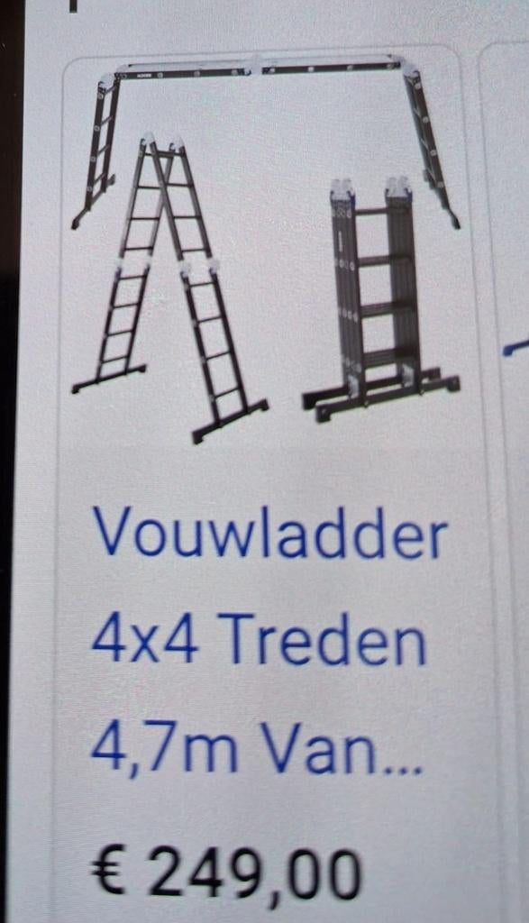 Multifunctionele ladder, Ophalen, Zo goed als nieuw, Ladder, Opvouwbaar of Inschuifbaar
