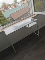 Glazen bureau, Huis en Inrichting, Bureaus, Ophalen, Zo goed als nieuw, Wit