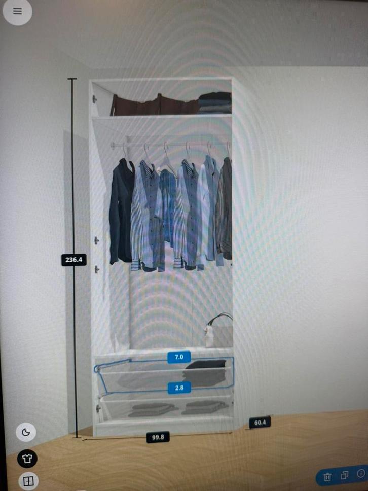 Kleerkast te koop, Maison & Meubles, Armoires | Penderies & Garde-robes, Comme neuf, Enlèvement