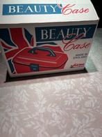 Nieuwe donkerblauwe beautycase met cijferslot, Ophalen, Blauw, Met slot, Nieuw