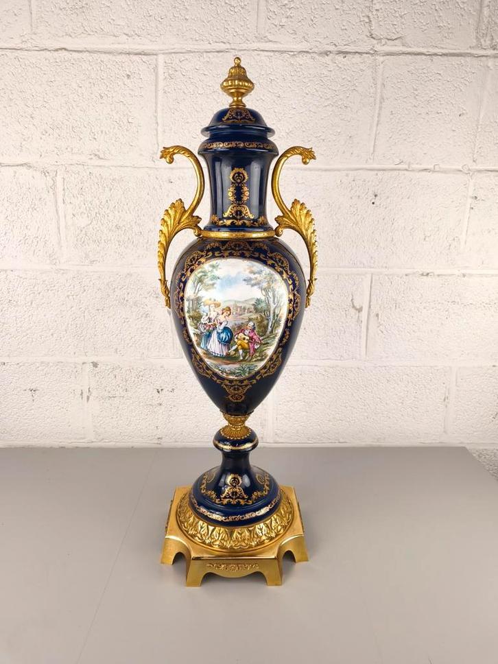 Zeer grote vaas in Sèvres stijl, 87cm!, Antiek en Kunst, Antiek | Vazen, Ophalen