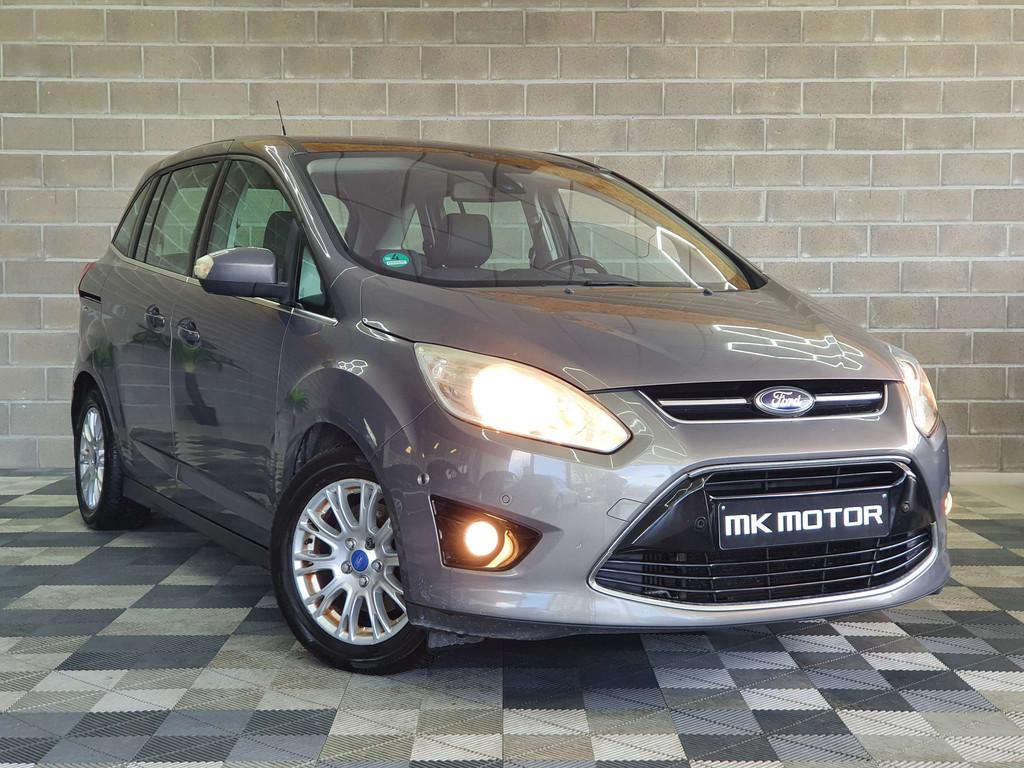 Ford Grand C-Max 🟢1.6 DIESEL 95CV - 1ER MAIN - FULL CARNE, Euro 5, Stof, Gebruikt, 4 cilinders