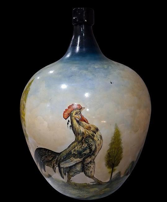 Van De Sande L. "Dame Jeanne fles"., Antiek en Kunst, Curiosa en Brocante, Ophalen