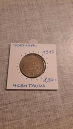 Portugal 4 centavos 1917 MOOI !!, Ophalen of Verzenden