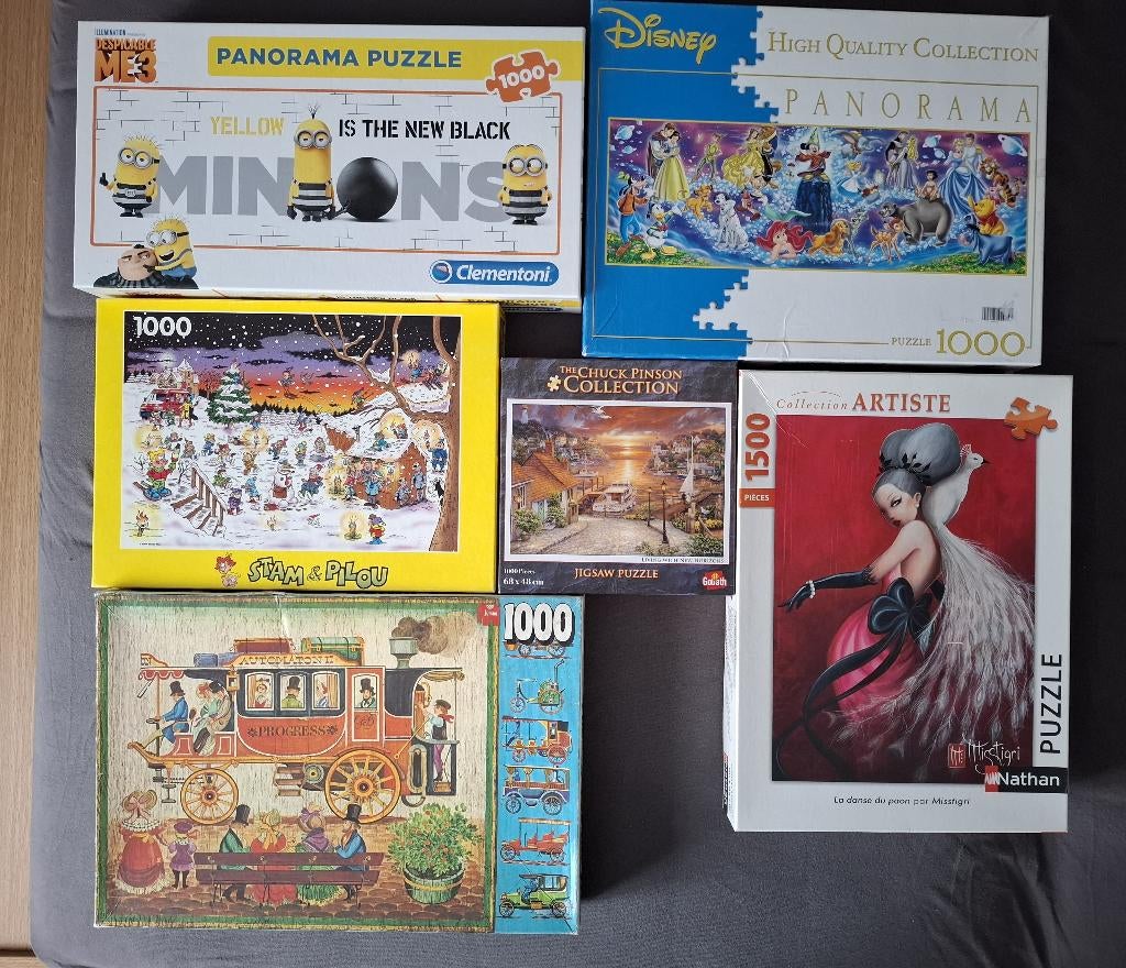 puzzels - 1000 en 1500 stukken, Hobby & Loisirs créatifs, Sport cérébral & Puzzles, Utilisé, Puzzle, 500 à 1500 pièces, Enlèvement