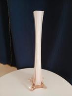 Vintage Soliflore geblazen glazen vaas - opaal en doorschijn, Ophalen of Verzenden, Wit, Glas