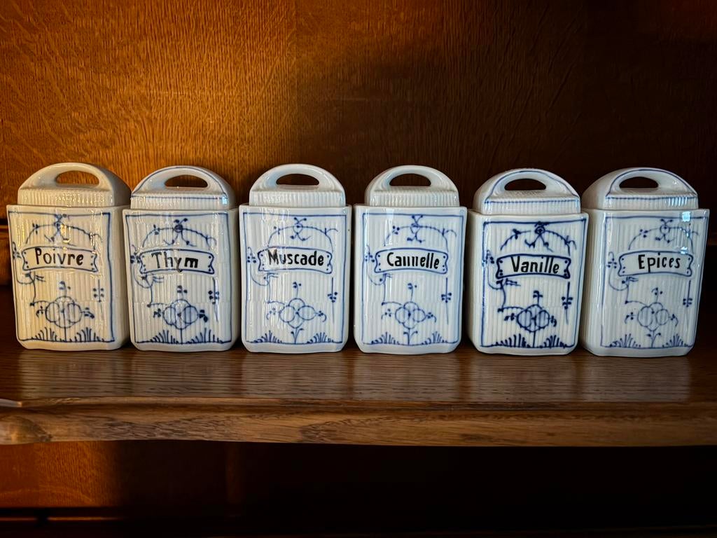 Bocaux de rangement vintage en porcelaine, Antiquités & Art, Enlèvement