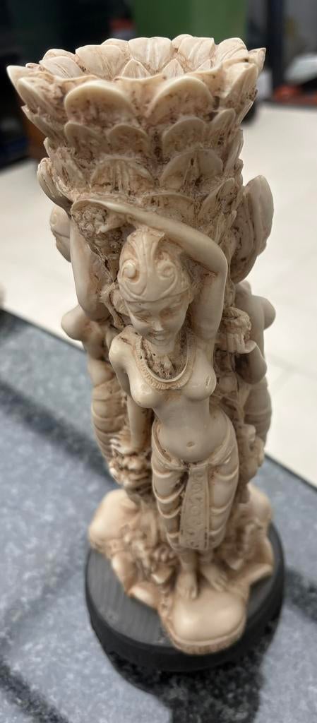 2 Aziatisch vazen mooi uitvoering in steen, Huis en Inrichting, Ophalen, Gebruikt