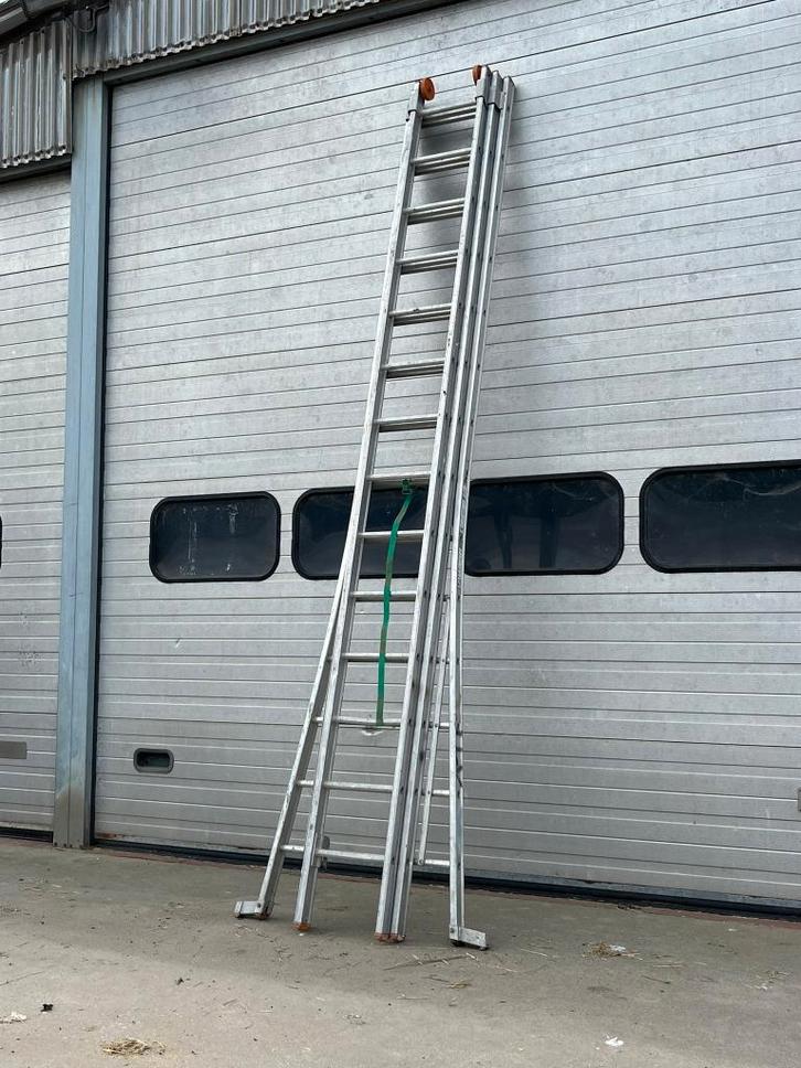 Petry RZV 3x14 alu ladder 8,50m (professioneel), Bricolage & Construction, Échelles & Escaliers, Utilisé, Échelle, 4 mètres ou plus