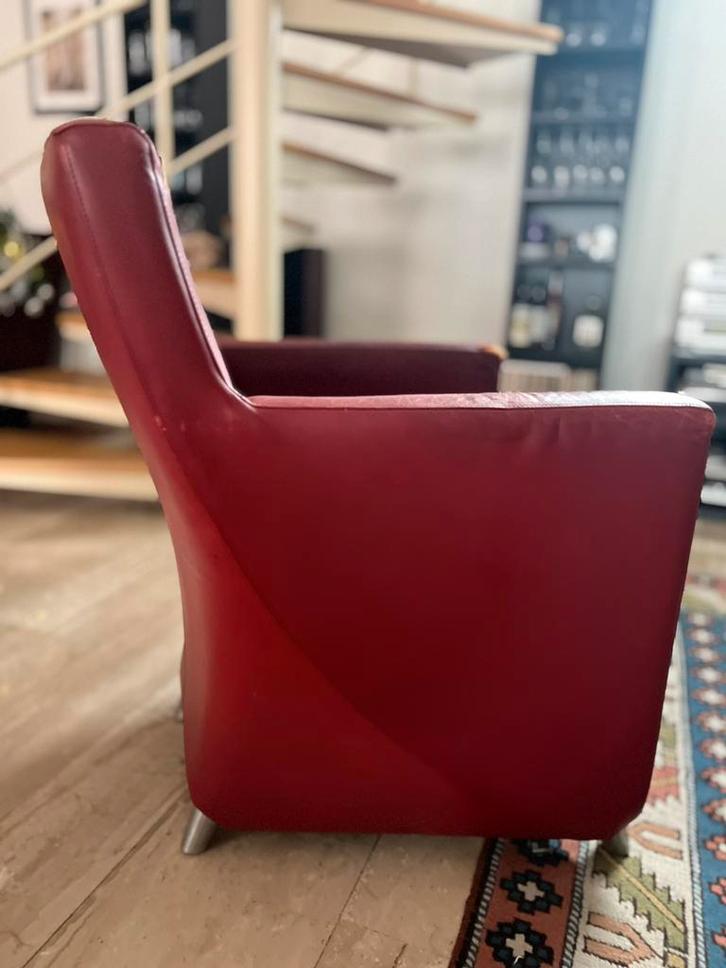 GRATIS AF TE HALEN!!! Leolux design fauteuil, gebruikschade, Maison & Meubles, Fauteuils, Utilisé, Cuir, Enlèvement
