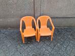 2 oranje kinderstoelen, Jardin & Terrasse, Chaises de jardin, Enlèvement, Utilisé, Plastique