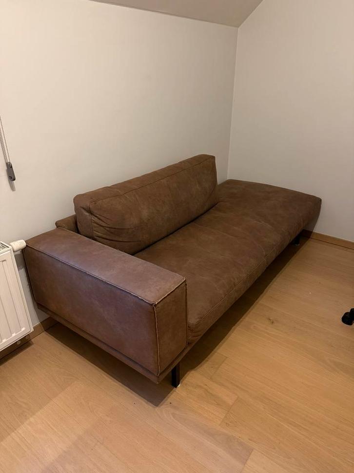 Canapé brun 200 cm — Canapé/canapé confortable, Maison & Meubles, Canapés | Sofas & Chaises Longues, Comme neuf, Deux personnes