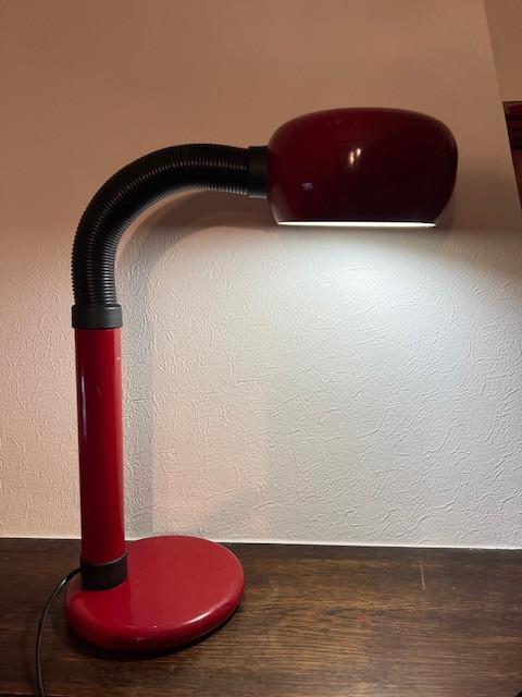 Vintage Space Age rode bureaulamp, Verzamelen, Retro, Ophalen