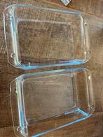 Lot de 2 plats en verre superposables, Utilisé, Verre