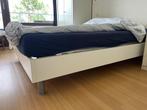 Bed 160 x 200 manuele lattoflex en matrassen, Ophalen, Verstelbaar, Wit, Tweepersoons