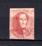 12 MH 1861 - Langwerpig medaillon (dun papier), Ophalen of Verzenden, Postfris, Spoor van plakker