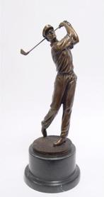 Golfer - Beeld - Brons, Antiek en Kunst, Ophalen of Verzenden, Brons