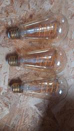 3 Edison lampen filament E27 4w warm wit, Ophalen