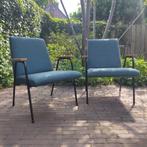 2 x Pierre Guariche - Meurop - Robert - opnieuw bekleed, Ophalen, Metaal, 75 tot 100 cm, 50 tot 75 cm