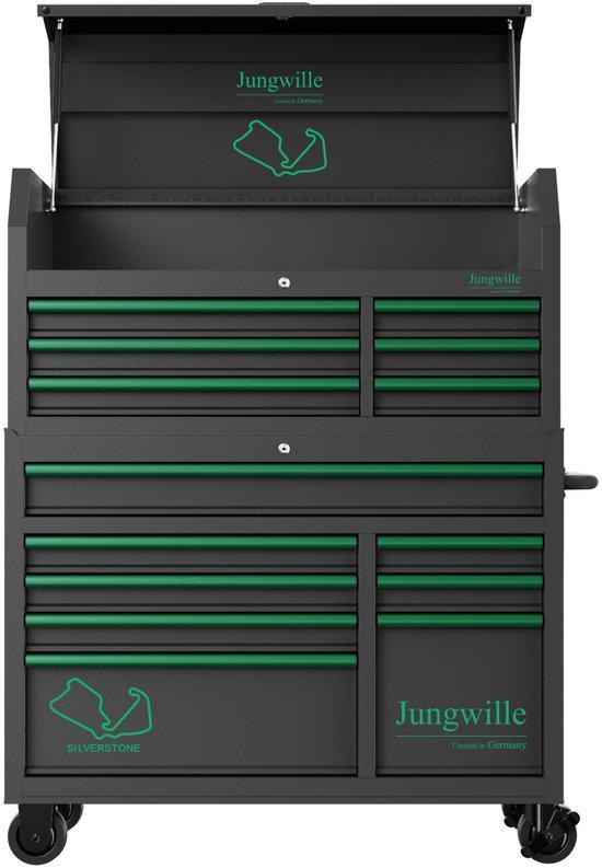 Jungwille Silverstone Gereedschapswagen - GOEDKOOPSTE -Nieuw, Doe-het-zelf en Bouw, Gereedschapskisten, Nieuw, Gevuld, Ophalen