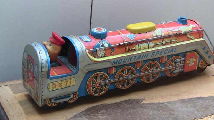 Vintage blik speelgoed, Japan, "Mountain Special" 1960, Antiek en Kunst, Antiek | Speelgoed, Ophalen of Verzenden