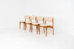 Set van 4 vintage "Model 49" eetkamerstoelen van Erik Buch, Ophalen, Zo goed als nieuw, Stof