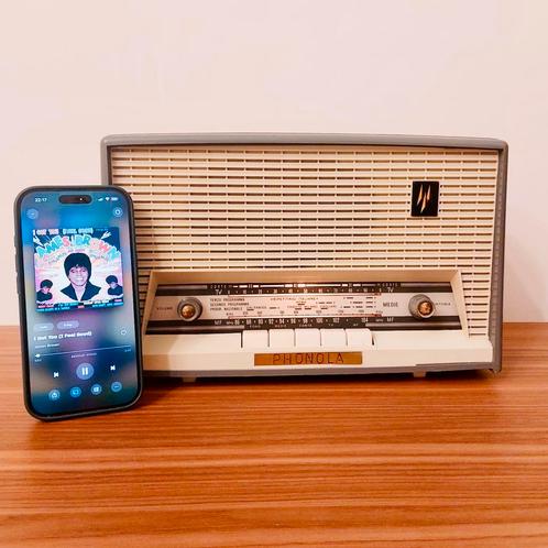 VINTAGE RADIO BLUETOOTH PHONOLA RV697R 1964 BUIZENRADIO USB, Antiek en Kunst, Antiek | Tv's en Audio, Verzenden