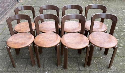 14 Bruno Rey Stoelen zacht lederen zitting, Huis en Inrichting, Stoelen, Ophalen of Verzenden