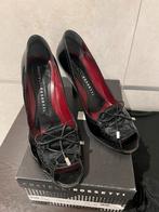 Pumps peeptoes echt lakleder Italiaans EU40, Pumps, Fratelli Rossetti, Zwart, Ophalen of Verzenden