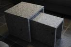 Set van 2 stijlvolle granieten salontafels, Tijdloos, elegant, Comme neuf, Enlèvement, Moins de 50 cm