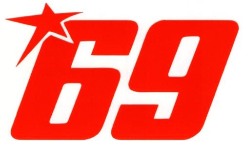 Nicky Hayden 69 MotoGP sticker #3, Motoren, Accessoires | Stickers, Verzenden