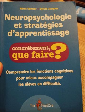 Livre neuropsychologie et stratégies d'apprentissage 