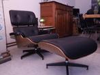 Eames lounge chair met ottoman, Huis en Inrichting, Fauteuils, Ophalen, Zo goed als nieuw, Leer