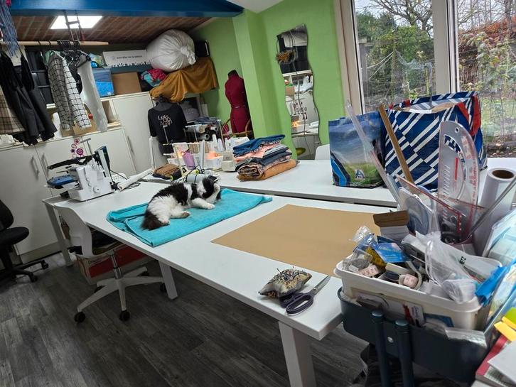 Bureau 4 werkposten, Zakelijke goederen, Kantoor en Winkelinrichting | Kantoormeubilair en Inrichting, Bureau, Werkplek, Ophalen