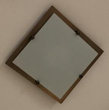 Vierkante plafondlamp metaal mat brons/wit Linea Verdace beschikbaar voor biedingen
