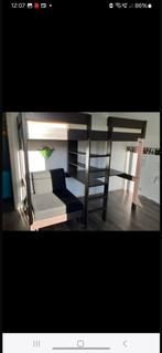 Bed op de bovenverdieping met zitbank met bed en bureau, Kinderen en Baby's, Ophalen of Verzenden, Zo goed als nieuw
