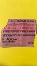 Ticket Lierse Waterschei 10/03/82 coupe de Belgique, Envoi, Utilisé, Autres types
