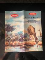 SABENA africa tours folder 1957, Collections, Souvenirs Sabena, Comme neuf, Enlèvement ou Envoi