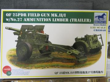 1/35 25Pder Field gun with trailer (Bronco) beschikbaar voor biedingen