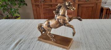 Volledig koperen paardensculptuur uit begin 20 ste eeuw