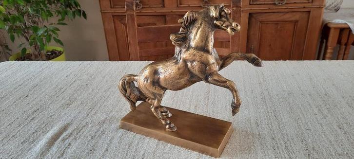 Volledig koperen paardensculptuur uit begin 20 ste eeuw, Antiek en Kunst, Antiek | Brons en Koper, Koper, Ophalen of Verzenden
