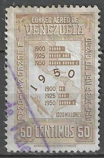Venezuela 1950 - Yvert 301PA - 8ste Volkstelling (ST)