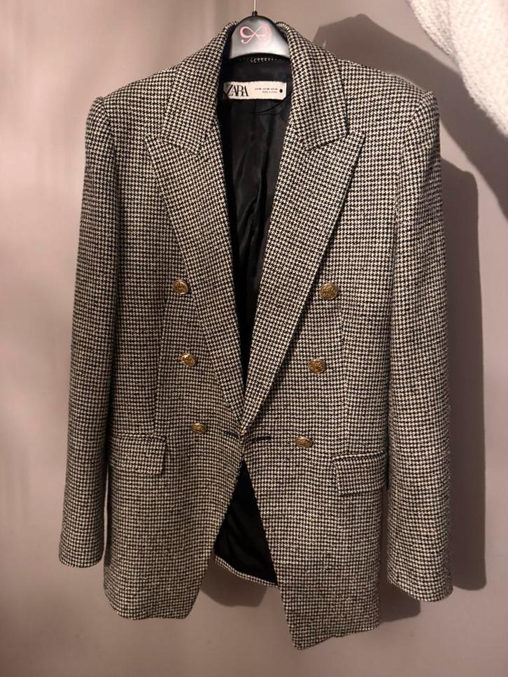 Zara Premium wollen damesjas, Kleding | Heren, Kostuums en vesten, Zo goed als nieuw, Ophalen of Verzenden