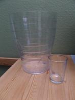 2 x Vintage Extra Large glas in plastic, Comme neuf, Synthétique, Rond, Enlèvement