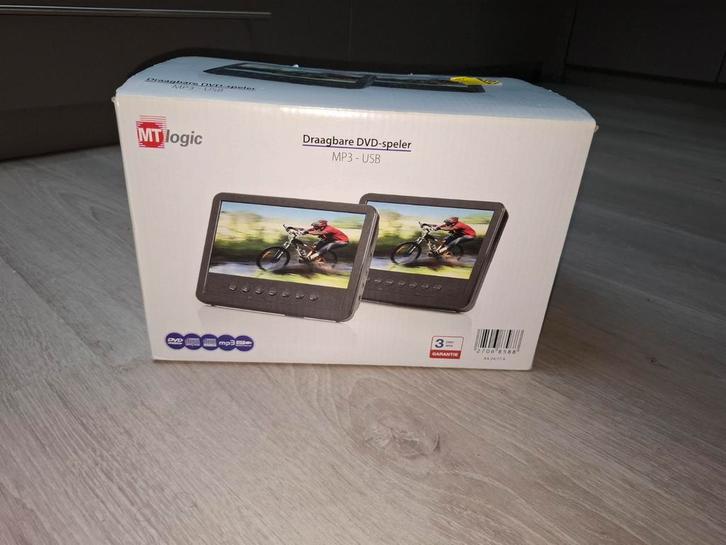 Draagbare DVD-speler met 2 schermen – MTLogic – €10, Auto diversen, Dashcams, Gebruikt, Ophalen