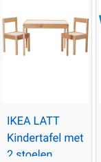Kindertafel met 2 stoeltjes (Ikea Latt), Gebruikt, Ophalen of Verzenden