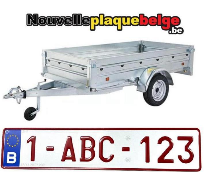 Plaque immatriculation REMORQUE, Autos : Divers, Remorques, Neuf, Enlèvement ou Envoi